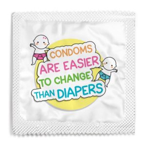 Condoms are easier to change than diapers funny condom