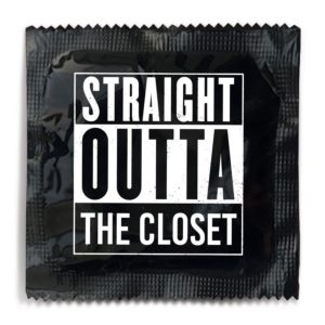 Straight outta the closet funny condom